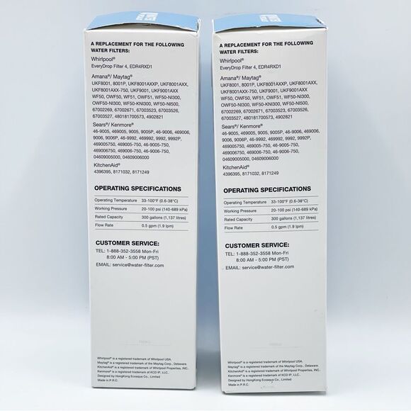 Water Specialist replacement filters for EveryDrop Filter 4 WS607B-A - Picture 2 of 6